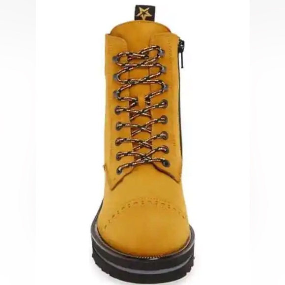 Paul Green Ceylo Combat Boot CURRY NUBUK - Picture 4 of 10